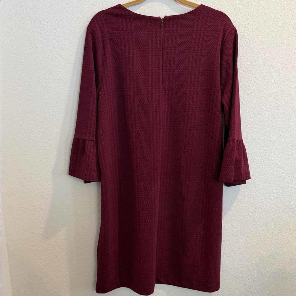 Banana Republic Elegant Burgundy Long Sleeve Dress - Picture 5 of 5
